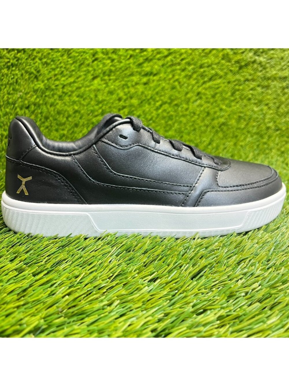 Flux Footwear Adapt Leather Trainer Black Womens Size 7 Athletic Shoes Sneakers